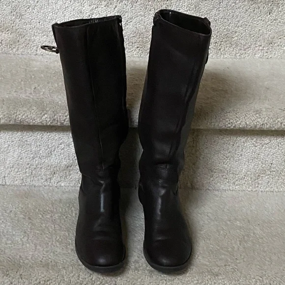 LAUREN RALPH LAUREN SHOES/ RALPH LAUREN SARIAH/KNEE HIGH LEATHER BOOTS/ BROWN/7M - Picture 2 of 6